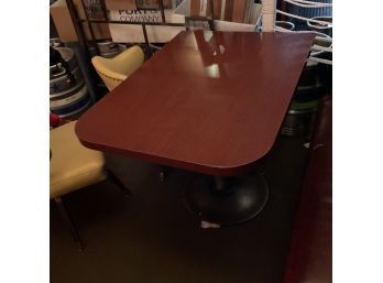 60s Formica Cherry Brown  Booth Table From Former Vanns Bros Restaurant West Seattle