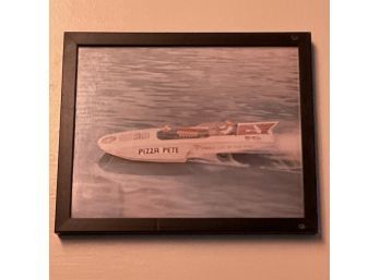 Vintage Hydroplane Framed Color Photo ' Pizza Pete'