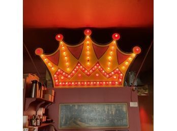 Vintage 1960s Best Western Lighted Bulbed Crown Motel Sign