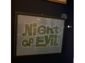 Vintage Adult Theatre 1st Ave Seattle Lobby Card 'Night Of Evil'