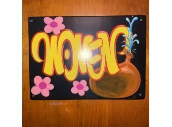 West 5 Hand Lettered Restroom Signs / WOMAN/ MEN Signs