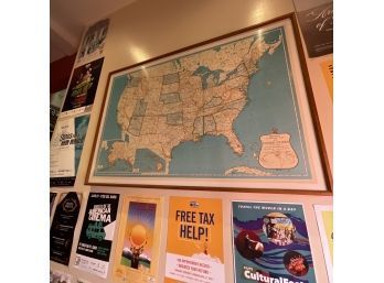 Vintage Print United States Map
