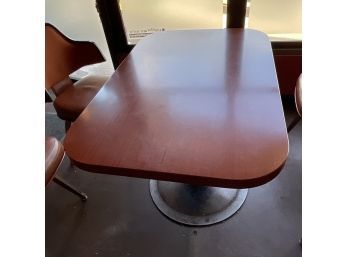 Vintage 60s Formica Cherry Brown  Booth Table From Former Vanns Bros Restaurant West Seattle