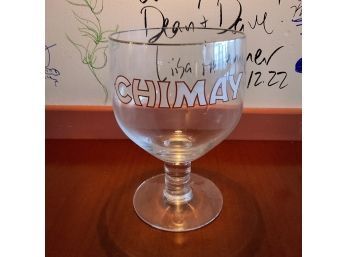 Vintage Chimay Beer Large Goblet Glass