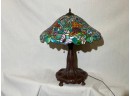 (K10) Ornate Stained Glass Style Decorative Table Lamp