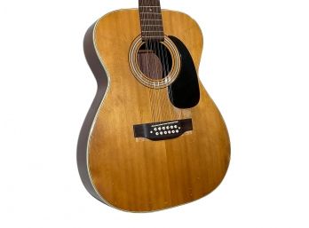 (K04) Vintage Harmony Model #h233 Acoustic 12 String Guitar With Case