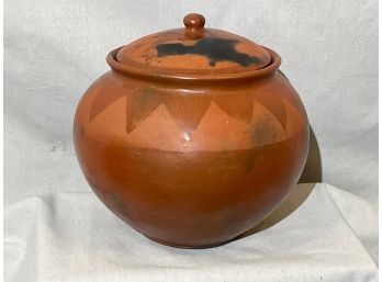 (MC82) Sasak Pottery Earthenware Pot With Lid  Made In Indonesia