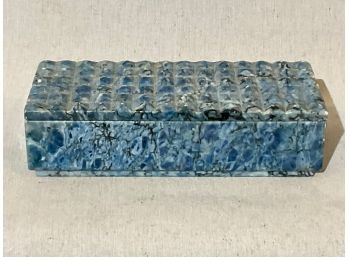 (MC96) Vintage Natural Lapis Decorative Stone Box