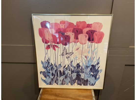 'Tulips'  Offset Lithograph By Tony Chen