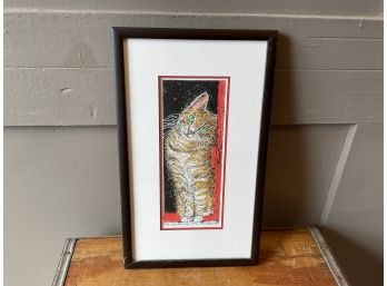 2006 Kilgous  Cat Print' My First Christmas' Signed