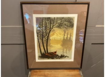 Walton Butts Signed ' Vacation'  Serigraph Print  Framed NW Art