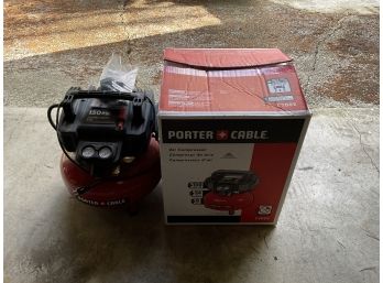 C 2002 Porter Cable Air Compressor Lightly Used W// Box And Paper