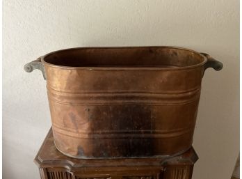 Vintage Rustic  REVERE Copper Wood Bucket