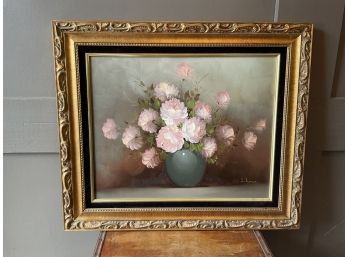 S. Thomas Floral Rose Still Life On Canvas Painting 22 X26'