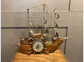 1960s United Ship Clock Lamp (needs New Wiring)