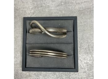 Lot Of 2 Sterling Silver Cuff Bracelets Size Small ( #045)