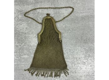 Vintage 1920s Whiting And Davis Gold Toned Mesh Purse / Bag (#092)