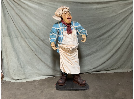 Life Sized Hard Composite Plastic Chef Figure 'BOB' 70' Tall (#0115)