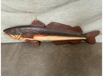 Handmade Plastic Brown Cod Fish (#0090)