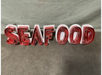 Large Lettered 'SEAFOOD' Neon Sign (#0033)