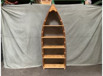 Hand Crafted Wooden Boat Bookshelf By Log Cabin Creations (#0044)