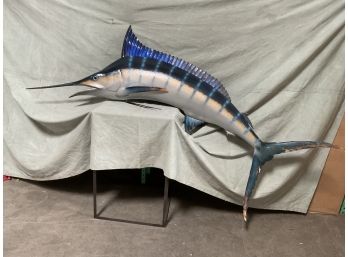 Large Marlin Fish Trophy  81' Some Wear  (#0071)
