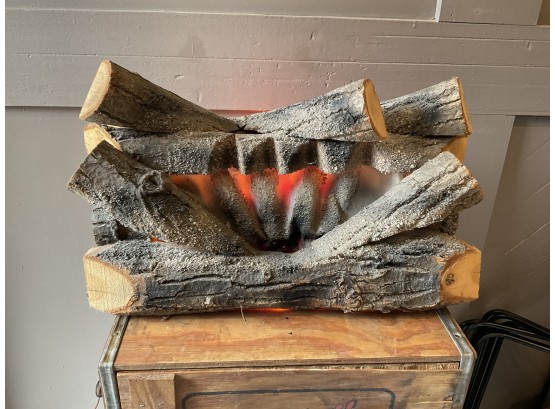 Vintage 1950s Faux Fireplace Logs Motion Lamp (#017)