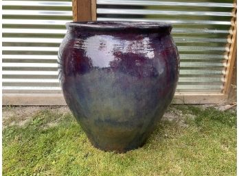 Large Plum Pottery Garden Pot (#114)