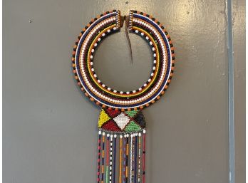 African Multi-beaded Beaded Long Choker Style Necklace (#111)