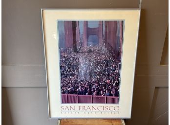1987 San Francisco Golden Gate Bridge 50th Anniversary Poster 800,000 People ( #078)