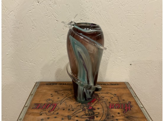 1993 Signed Art Glass Vase