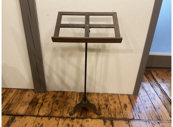 Antique Oak Adjustable Music Stand By Imperial