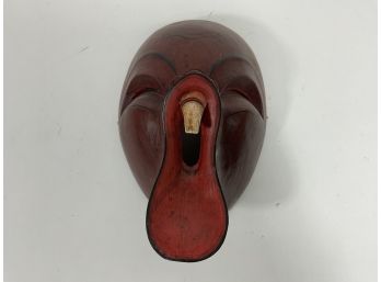 Hand Carved And Hand Painted Wooden Mask (#65)