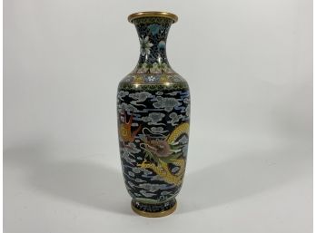 Chinese Cloisonne Vase With Dragon Design (#60)