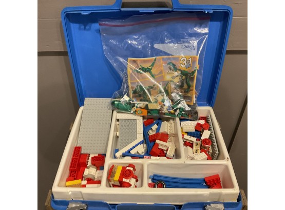 Vintage Lego Assorted Pieces In Carrying Case (shipping)