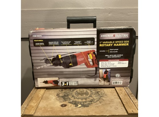Chicago Electric 1' Variable Speed SDS Rotary Hammer New In The Box (Shipping)
