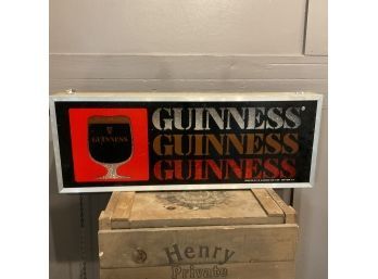 Guinness Light Up Bar Sign 27x10x3' AS IS NO Shipping