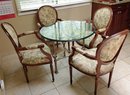 Glass-Top Table W/ 4 Chairs