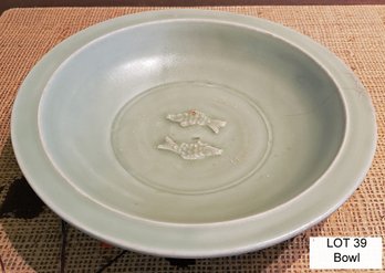 Antique Chinese Celadon Pottery Bowl