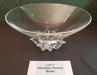 Steuben Peony Bowl