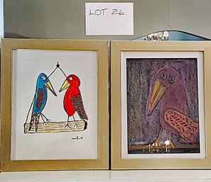 Smokey Bob Miles Painting - Grouping Of Bird Paintings