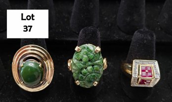 14K Gold And Gemstone Rings