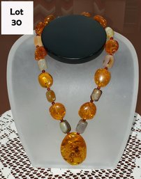 Specimen Natural Amber Necklace