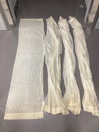 Two Pair Pottery Barn Sheer Curtain Panels