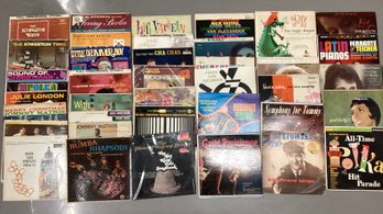Large Collection Of 40 Vintage Records