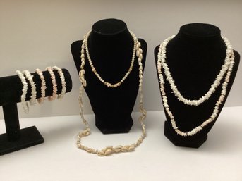 Vintage Shell Necklaces, Bracelets & Anklet