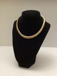 Gold Tone Snake Chain Statement Necklace