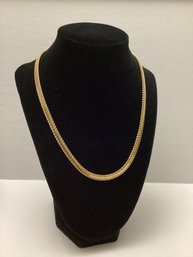 Gold Tone Layered Herringbone Necklace