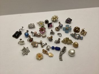 Single Clip Earring Lot Incl. Some Signed