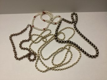 Vintage Faux Pearl & Beaded Necklaces